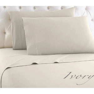 Queen Ivory 100-Percent Egyptian Cotton 1000 Thread Count 4-Piece Sheet Set