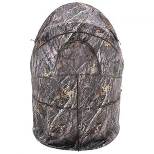 Hunting Blind, Single Person Ground Blinds with Carrying Bag, Portable Camouflage Tent, Reinforced Durable Concealed Shelter with Silent Zipper Door and Window, for Turkey and Deer
