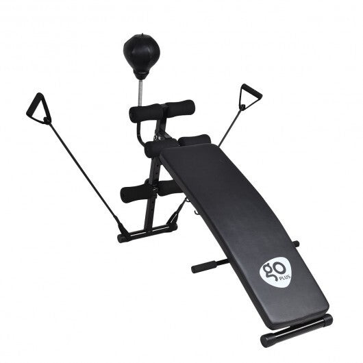 Incline Sit-Up Bench with Adjustable Curve Design