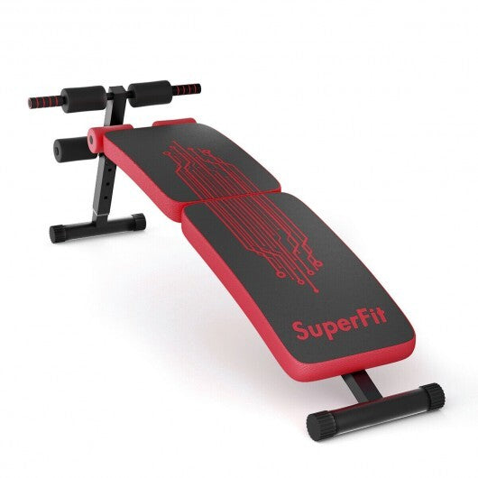 Adjustable Abdominal Twister Trainer with Red Exercise Bench