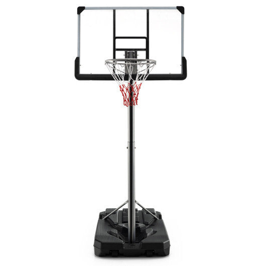 Adjustable Basketball Hoop with 50 Inch Backboard - Black