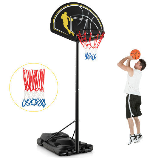 Portable Basketball Goal Adjustable 4.25-10 Feet Height
