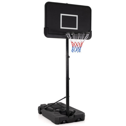 6.5-10 FT Adjustable Basketball Hoop with 44 Inch Shatterproof Backboard and Fillable Base for Stability