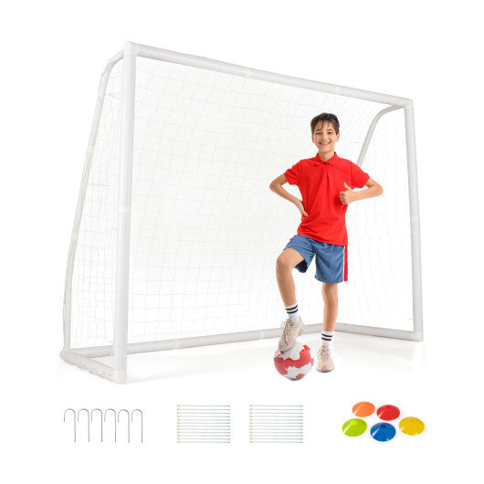 8' x 6' Soccer Goal with Ground Stakes and Training Cones