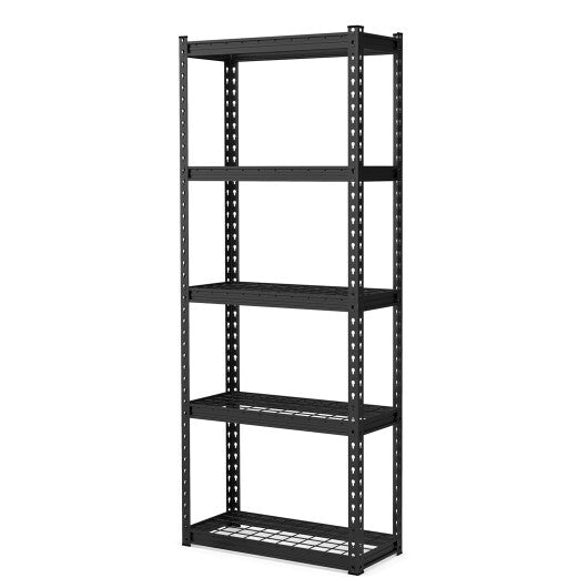 5-Tier Heavy Duty Wire Storage Racks with Anti-slip Foot Pad-Gray