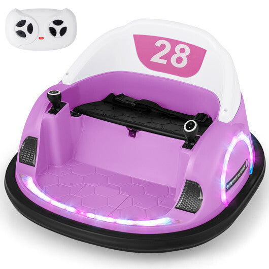 12V 360? Ride on Bumper Car for Toddlers with Remote Control-Light Blue