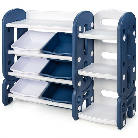 Kids Toy Storage Organizer with Bins and Multi-Layer Shelf for Bedroom Playroom -Green