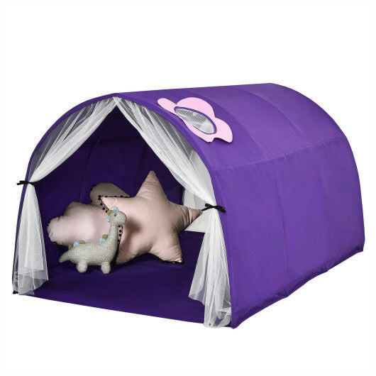 Kids Galaxy Starry Sky Dream Portable Play Tent with Double Net Curtain-Purple - Color: Purple