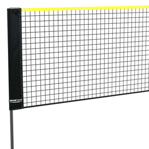 Badminton Net, Height Adjustable Volleyball Net, 20ft Wide Foldable Pickleball Net, Portable Tennis Net Set with Poles, Stand, Bag, Rackets, Nylon Shuttlecocks, Kid Backyard Indoor Outdoor Use