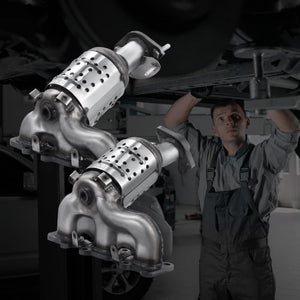 Catalytic Converter, 2 Pack, Compatible with Ford Police Interceptor Sedan Explorer FLEX Police Interceptor Utility Taurus/Lincoln MKS MKT MKZ, 3.5L V6, Front, Left, Right, Replacement OE 30585
