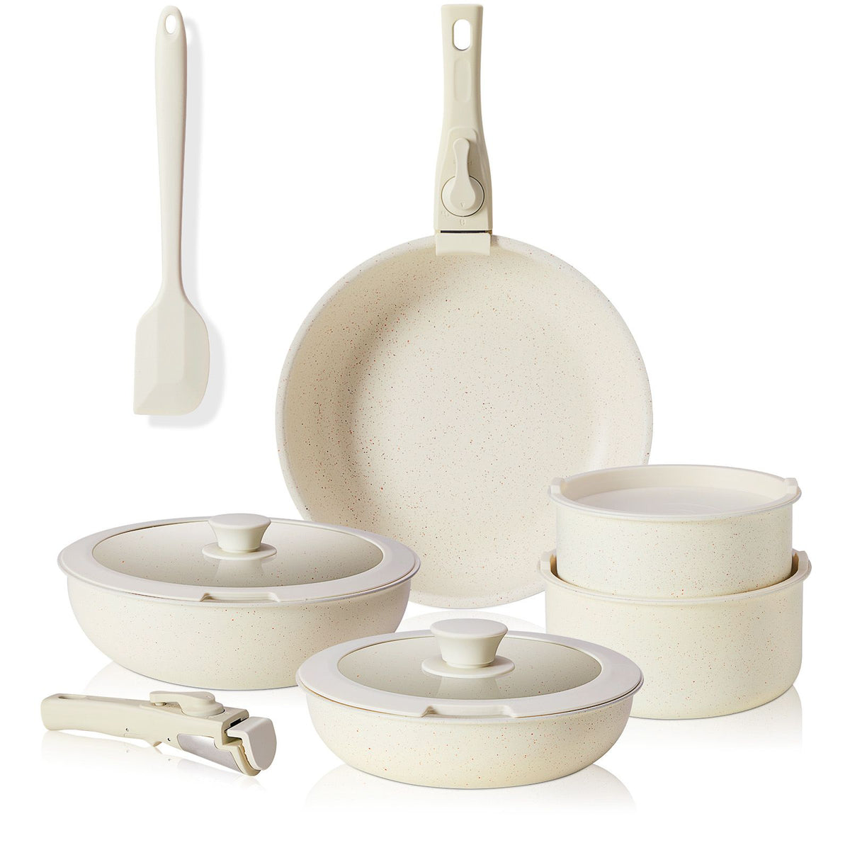 12 POTS and pans set, non-stick kitchen cookware set