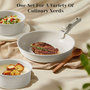12 POTS and pans set, non-stick kitchen cookware set