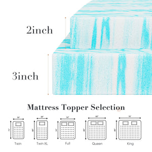 2-3 Inch Gel Memory Foam Mattress Topper Full Size Cooling Mattress Soft and Breathable Bed Topper School Bedroom Furniture