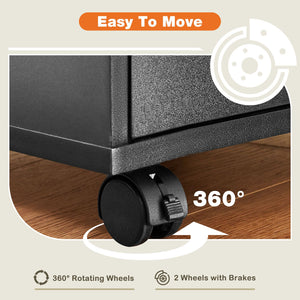 Storage Cabinet Dressers with Wheels Mobile Organizer Drawers for Office, Bedroom, Home