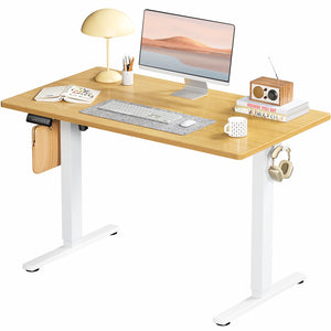 Ergonomic Height Adjustable Table with T-Shaped Metal Bracket Modern Computer Workstations,40'' x 24"in