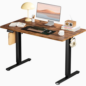 Ergonomic Height Adjustable Table with T-Shaped Metal Bracket Modern Computer Workstations,40'' x 24"in