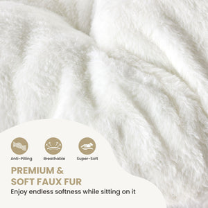 Comfy Chair for Adults, Soft Faux Fur Folding Lounge,Large Size Foldable