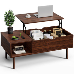 Lift Top Coffee Tables For Living Room 39.37"x19.7" Desk Tea Wood Dining Tables Adjustable Storage Shelf Easy Lift Or Lower