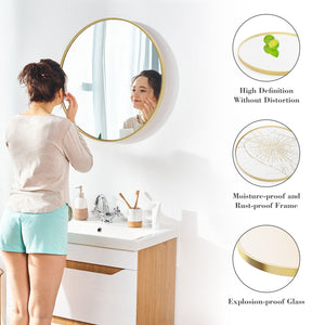 Black Round Wall Mirror 20-30 Inch, Bathroom Mirrors for Over Sink, Circle Mirror for Bathroom, Entryway, Bedroom, Vanity