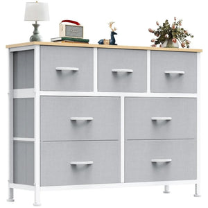 Desser For Bedroom With 7 Fabric Drawers Organizer Storage Closet Chest Clothes For Living Room Display Cabinet Of Furniture