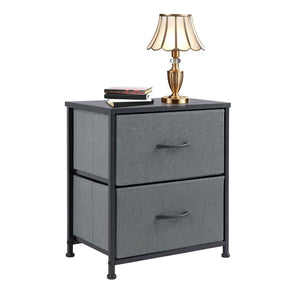 Living Room Cabinet Layers Set of 2 Fabric Drawers Beside Nightstand Table Closet Chest Clothes Display Cabinet Of Furniture