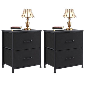 Living Room Cabinet Layers Set of 2 Fabric Drawers Beside Nightstand Table Closet Chest Clothes Display Cabinet Of Furniture