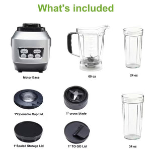 Moothie Blender, Countertop Blenders for Kitchen with 23 34 60oz BPA-Free Portable Cups, Professional Smoothie Maker with Four Programs for Shake