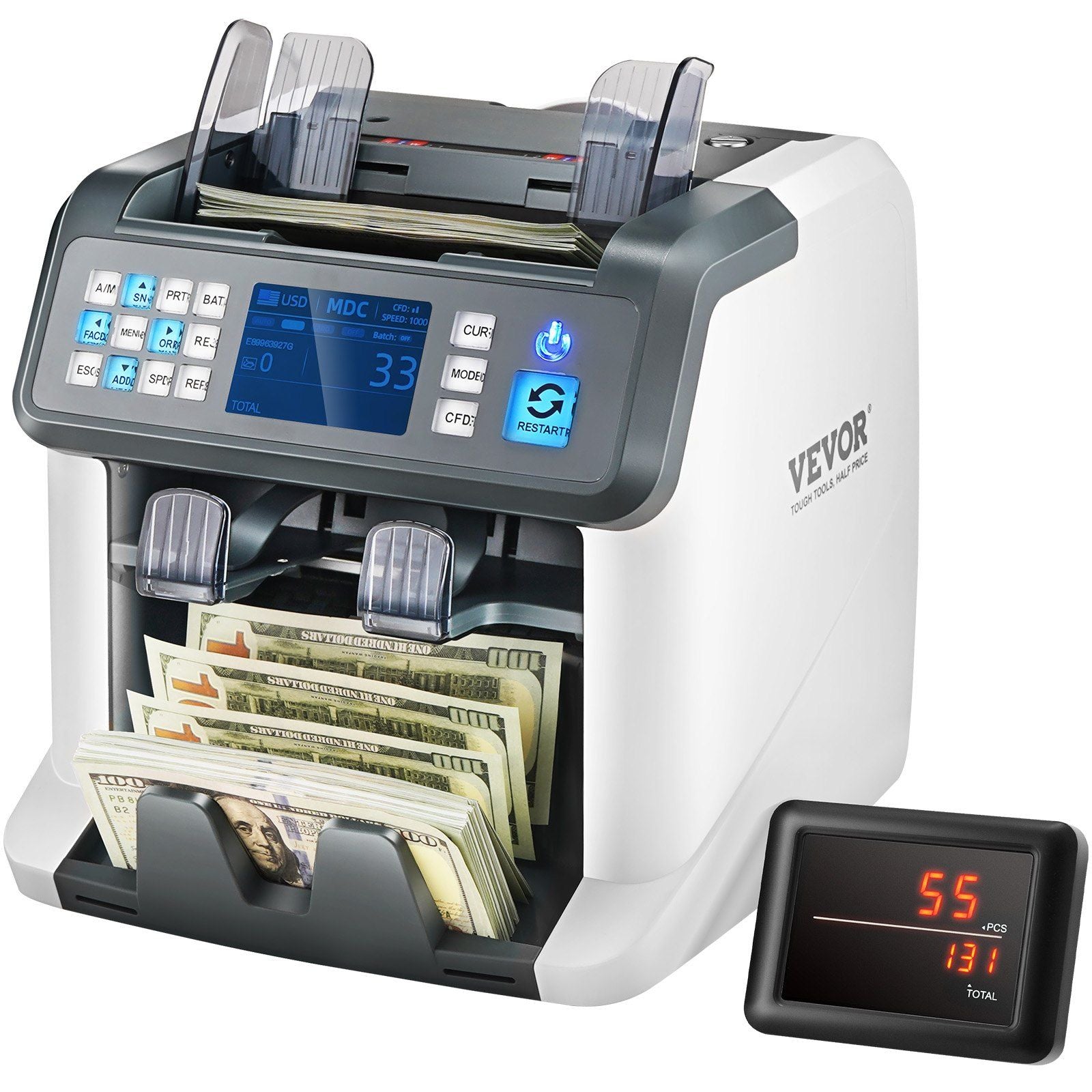 Money Counter with Mixed Denomination & Advanced Counterfeit Detection