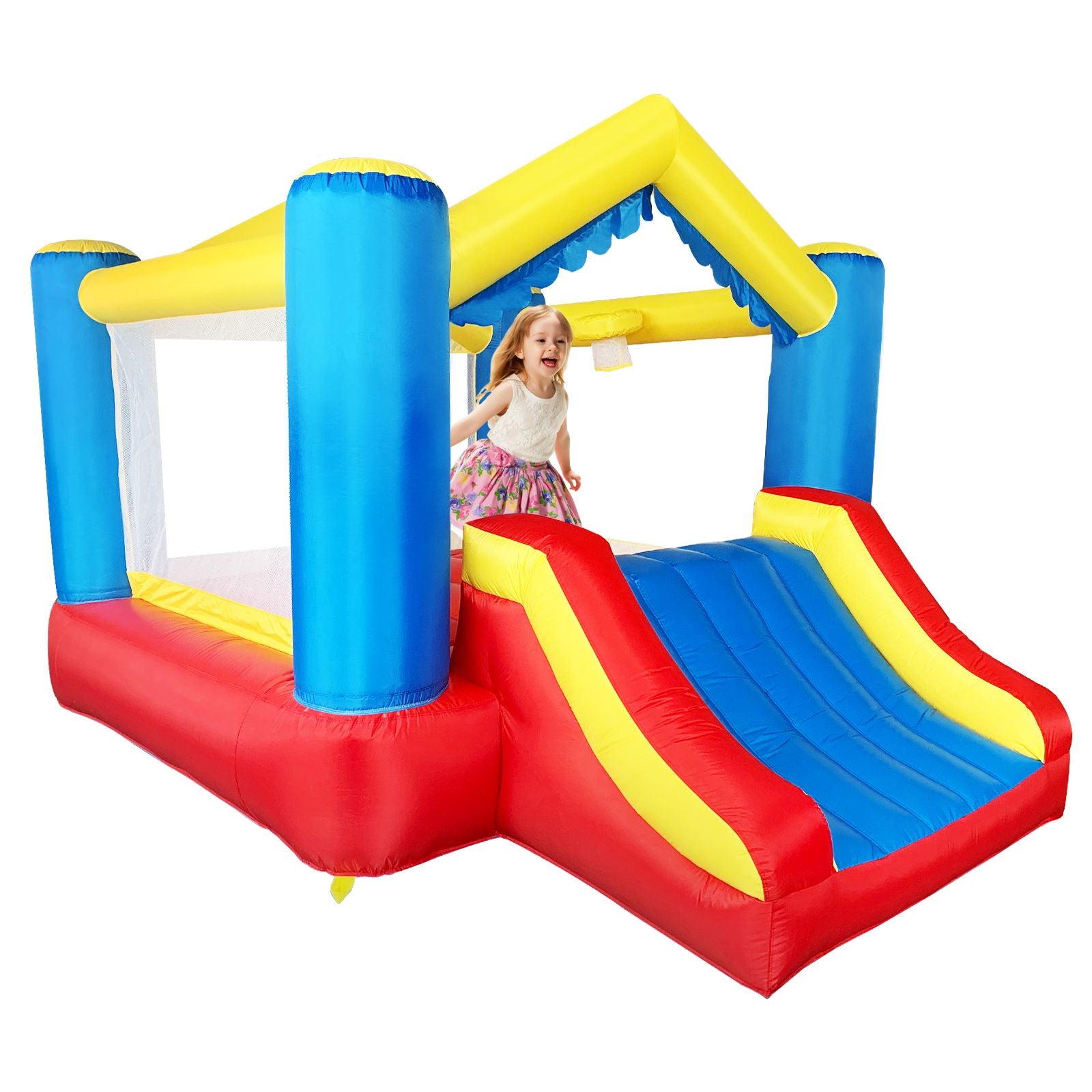 Inflatable Bounce House with Basketball Hoop