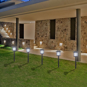 6pcs White LED Solar Lantern Torch Light Set
