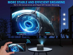 5G WiFi Mini Bluetooth Projector
