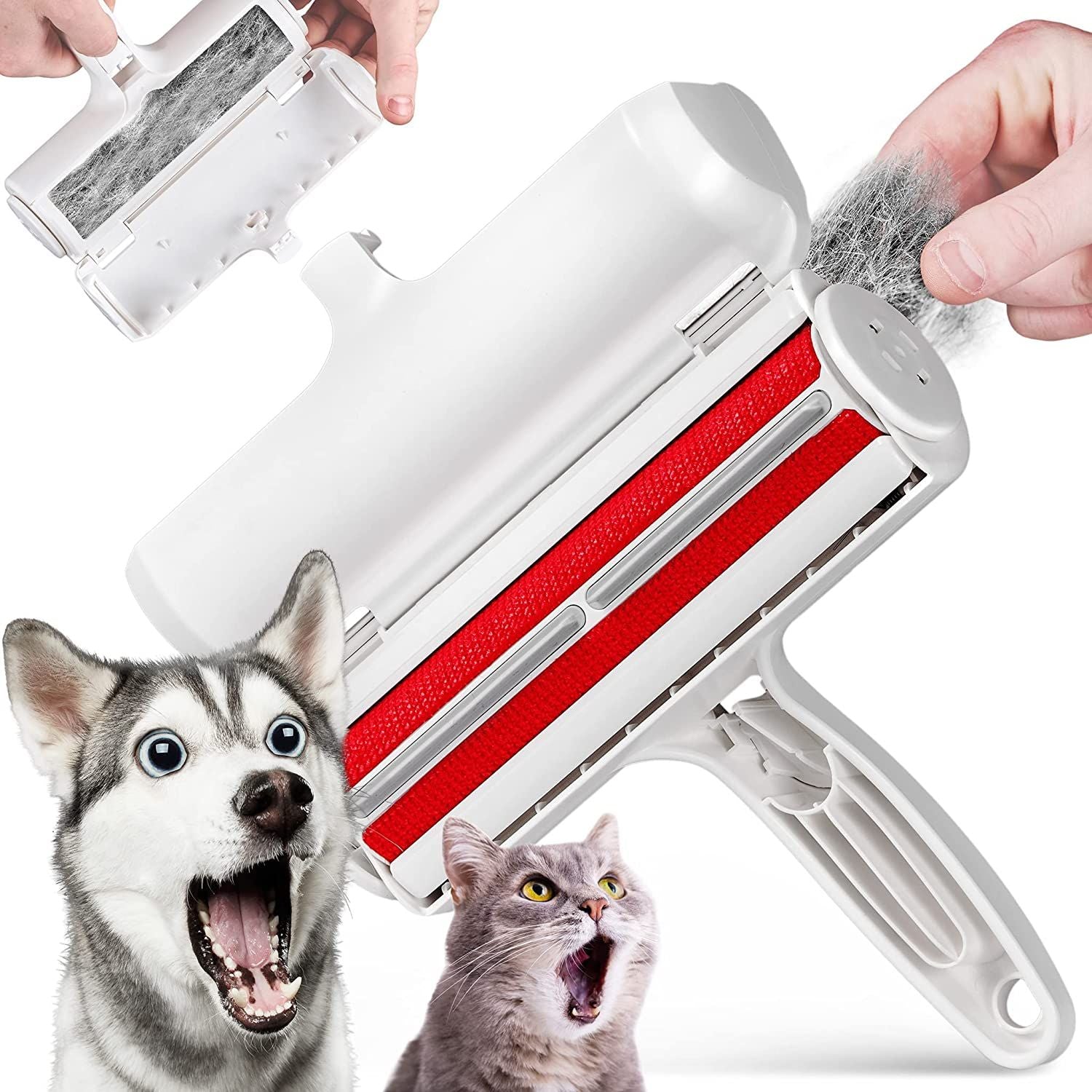 Reusable Pet Hair Remover for Furniture, Carpet, Car Seats, and Bedding