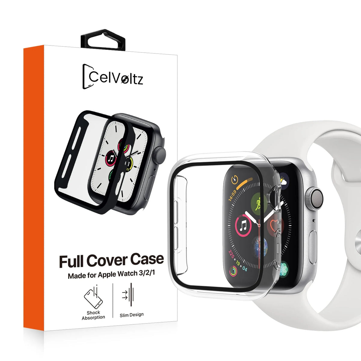 For Apple Watch 6 5 4 3 2 Se Cover Case + Screen Protector 38/40/41/42/44Mm