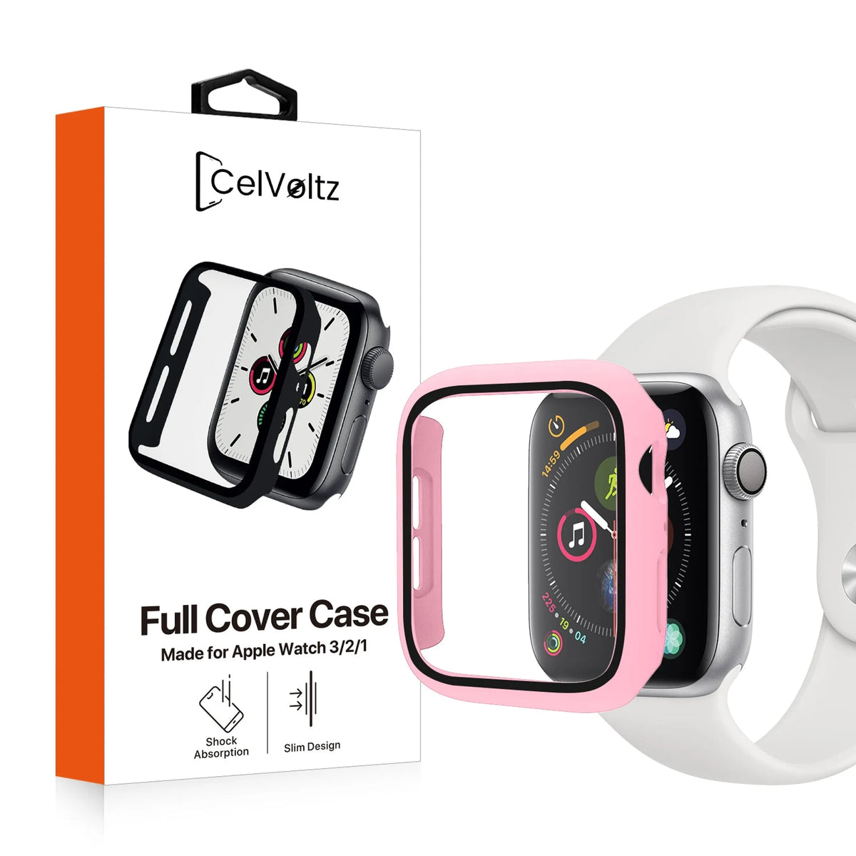 For Apple Watch 6 5 4 3 2 Se Cover Case + Screen Protector 38/40/41/42/44Mm