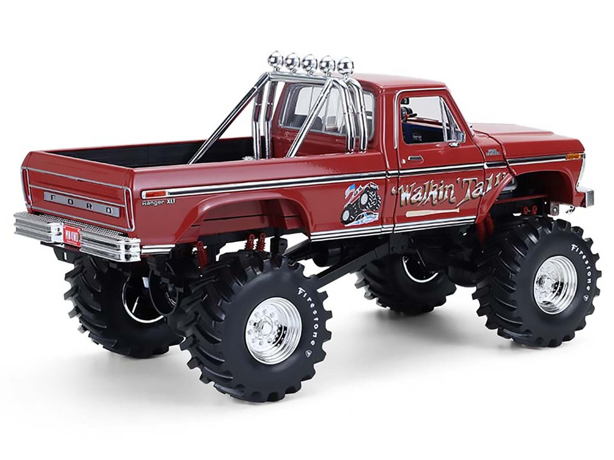 1979 Ford F-250 Monster Truck with 48-Inch Tires "Walkin' Tall" Red "Kings of Crunch" Series 1/18 Diecast Model Car by Greenlight