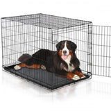 Folding Wire Dog Crate with Carry Handle – Black