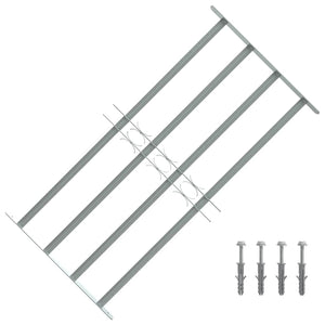 Adjustable Security Grille for Windows with 4 Crossbars 27.6"-41.3