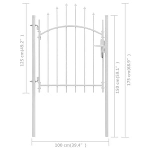 Garden Gate Steel 39.4"x68.9" White