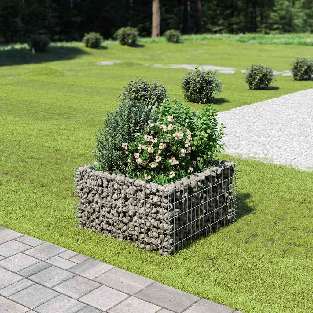 Gabion Raised Bed Galvanized Steel 35.4"x35.4"x19.7