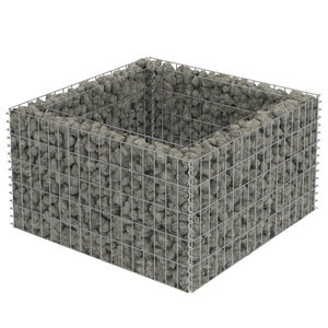 Gabion Raised Bed Galvanized Steel 35.4"x35.4"x19.7