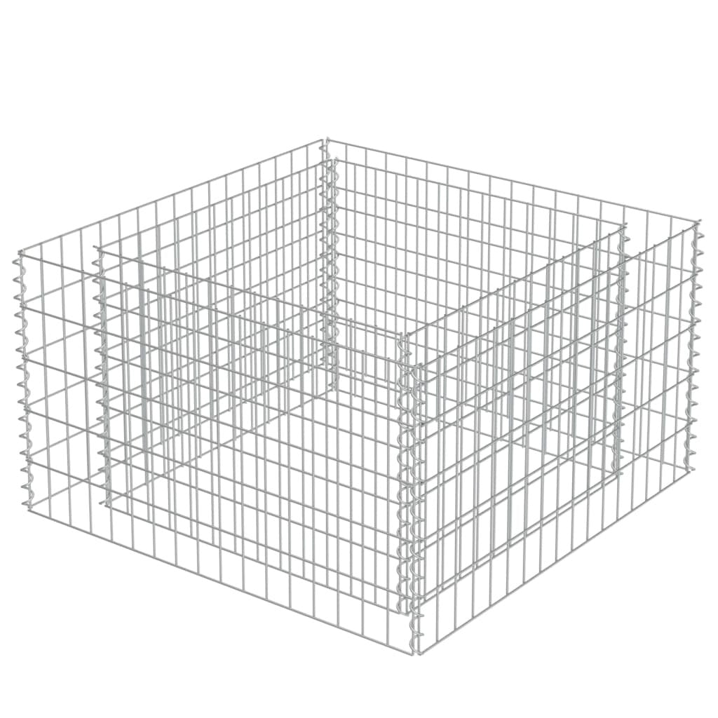 Gabion Raised Bed Galvanized Steel 35.4"x35.4"x19.7