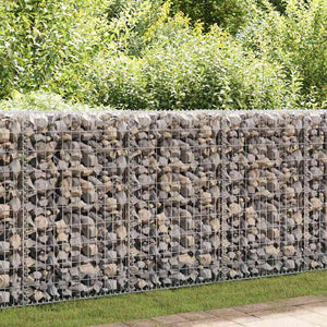 Gabion Wall with Covers Galvanized Steel 354"x19.7"x39.4