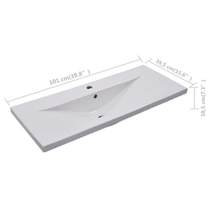 Built-in Basin 39.8"x15.6"x7.3" Ceramic White