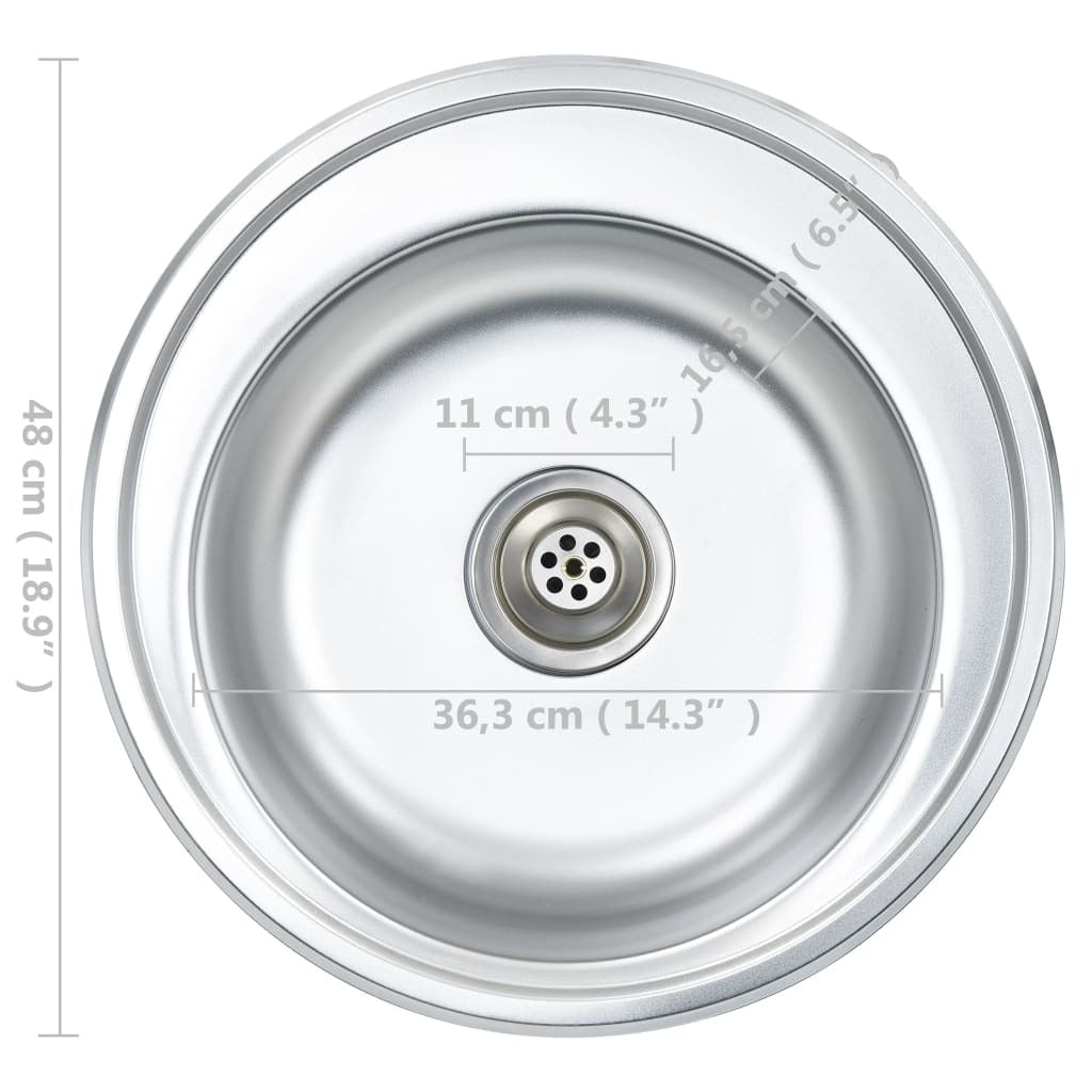 Kitchen Sink with Strainer Stainless Steel