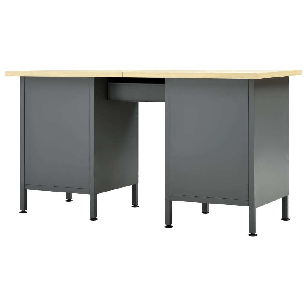 Workbench Black 63"x23.6"x33.5" Steel