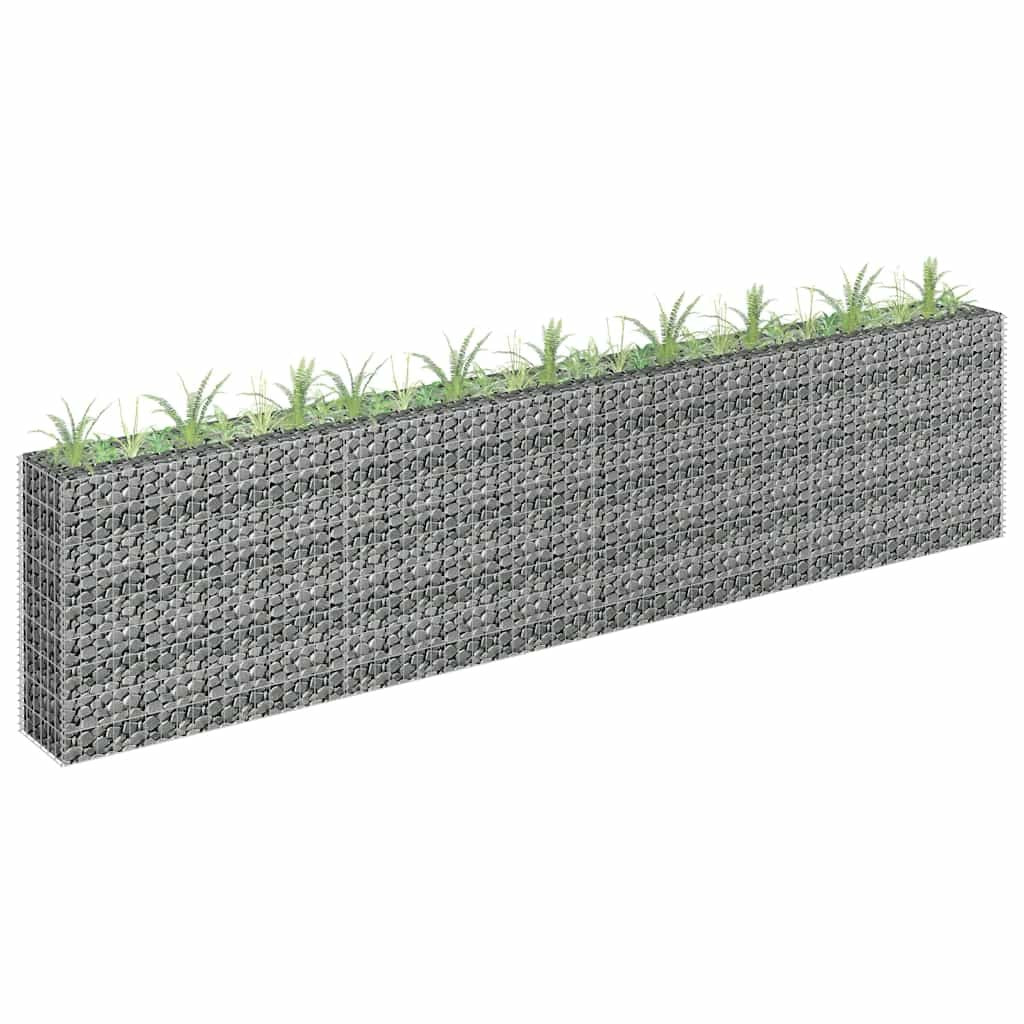 Gabion Raised Bed Galvanized Steel 141.7"x11.8"x35.4