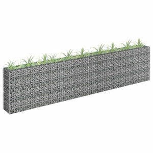 Gabion Raised Bed Galvanized Steel 141.7"x11.8"x35.4
