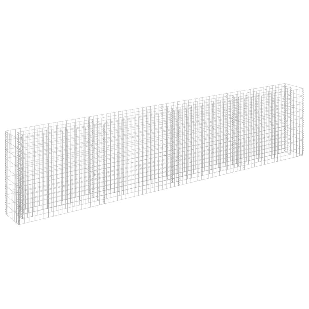 Gabion Raised Bed Galvanized Steel 141.7"x11.8"x35.4