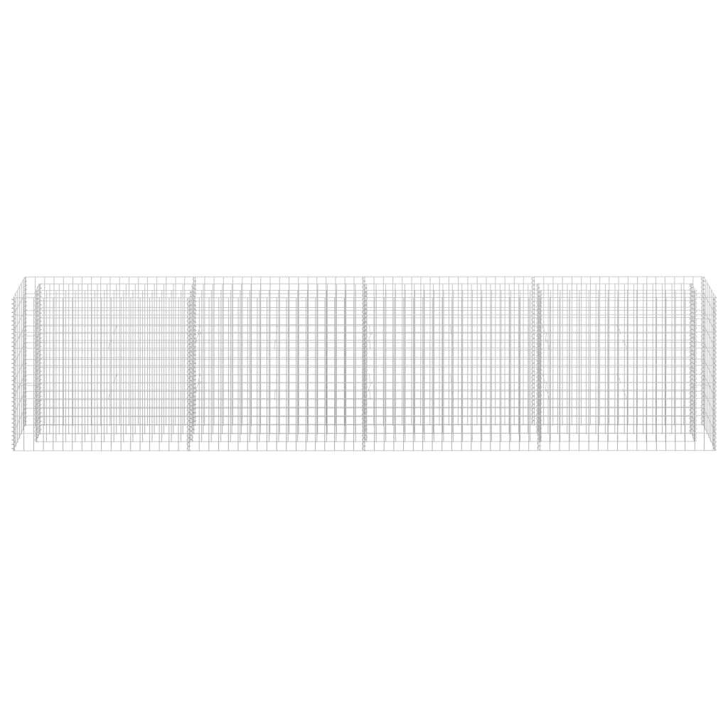 Gabion Raised Bed Galvanized Steel 141.7"x11.8"x35.4