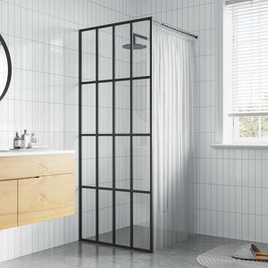 Walk-in Shower Screen Clear Tempered Glass 35.4"x76.8